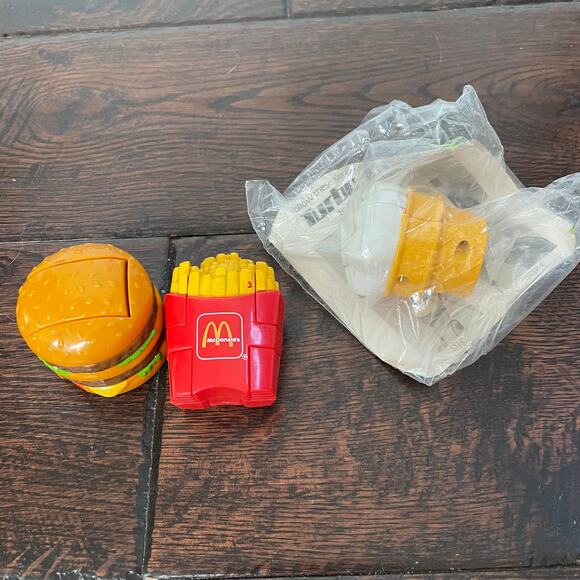 McDonalds Food Changeables Vintage 1980s Transformer Toys Ice Cream Fries Burger - Picture 3 of 3